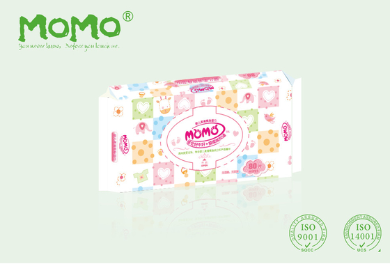Crème hydratante en bambou de fibre de chiffons humides de bébé d'Unscented sans alcool