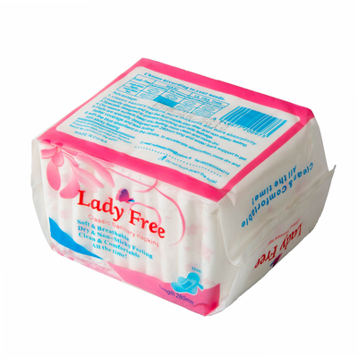 Les protections sanitaires respirables de coton organique de 100% entassent en vrac empaquetant
