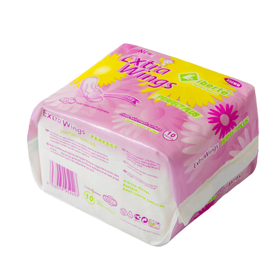 Les figurants s'envolent les femmes organiques de sécheresse des protections sanitaires 250mm portant des serviettes hygiéniques