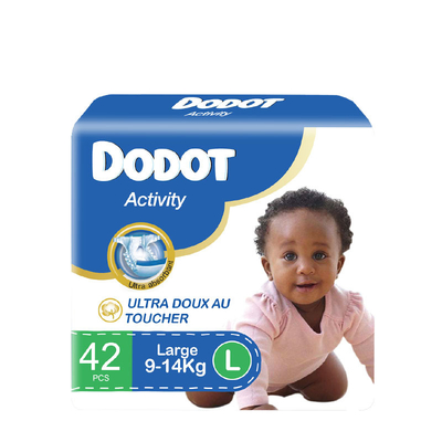 Couche-culotte durant la nuit sèche de bande magique avec l'OEM de feuille de dos de Clothlike d'indicateur d'humidité