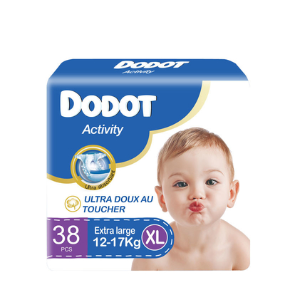 Couche-culotte durant la nuit sèche de bande magique avec l'OEM de feuille de dos de Clothlike d'indicateur d'humidité