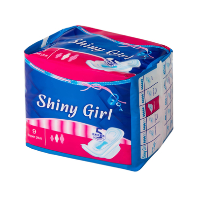 Serviettes hygiéniques jetables de fille brillante en bon état/ultra Maxi Pads naturel 155mm