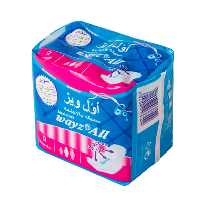 Serviettes hygiéniques jetables de fille brillante en bon état/ultra Maxi Pads naturel 155mm