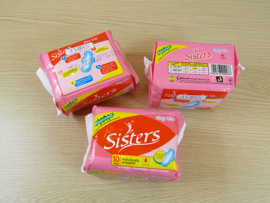 L'emballage de la serviette hygiénique capitonne les protections menstruelles de tissu absorbant imperméable