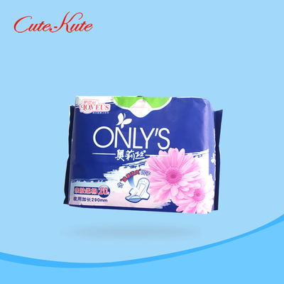 Ailes supplémentaires d'anion mince superbe jetable en bambou mol de protections sanitaires
