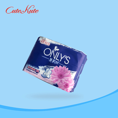 Coton 100% organique jetable respirable de protections sanitaires des serviettes hygiéniques 205mm