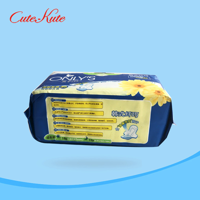 protections menstruelles SAP de serviettes hygiéniques de 240mm de PE de coton organique jetable de film