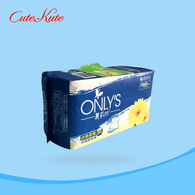 Ailes supplémentaires d'anion mince superbe jetable en bambou mol de protections sanitaires