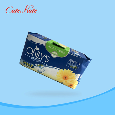 Coton 100% organique jetable respirable de protections sanitaires des serviettes hygiéniques 205mm