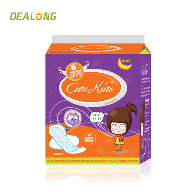 Madame confortable Care Sanitary Napkin des protections sanitaires 270mm de femmes a imprimé