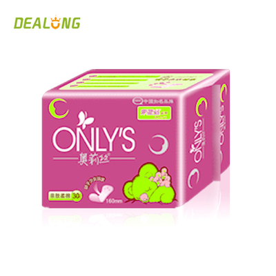 Protections sanitaires Maxi Pads Printed High Absorbency de coton organique de 100%