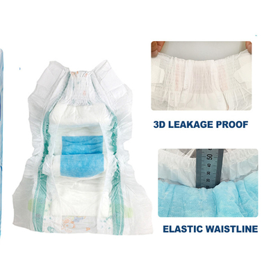 Couche-culotte jetable de bébé de bande magique Clothlike Backsheet avec la grande ceinture élastique