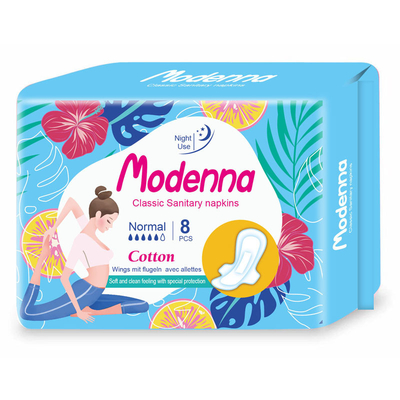 Pad style hygiénique serviette couche-culotte avec feuille arrière de film PE respirant