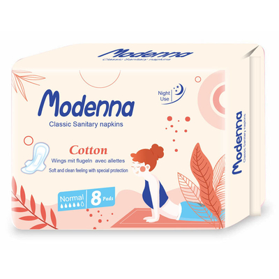 Protections sanitaires respirables molles organiques de serviettes hygiéniques absorbantes avec des ailes