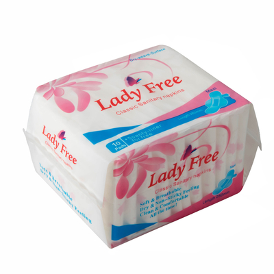 OEM mince superbe des serviettes hygiéniques 150ml de dames/propre surface douce de marque