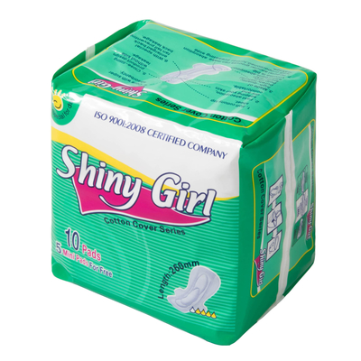 les protections menstruelles des femmes absorbantes de serviettes hygiéniques jetables de 180mm imperméabilisent
