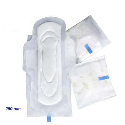 la serviette hygiénique régulière de 150mm Sofy capitonne l'enveloppe individuelle de coton de feuille blanche de dessus